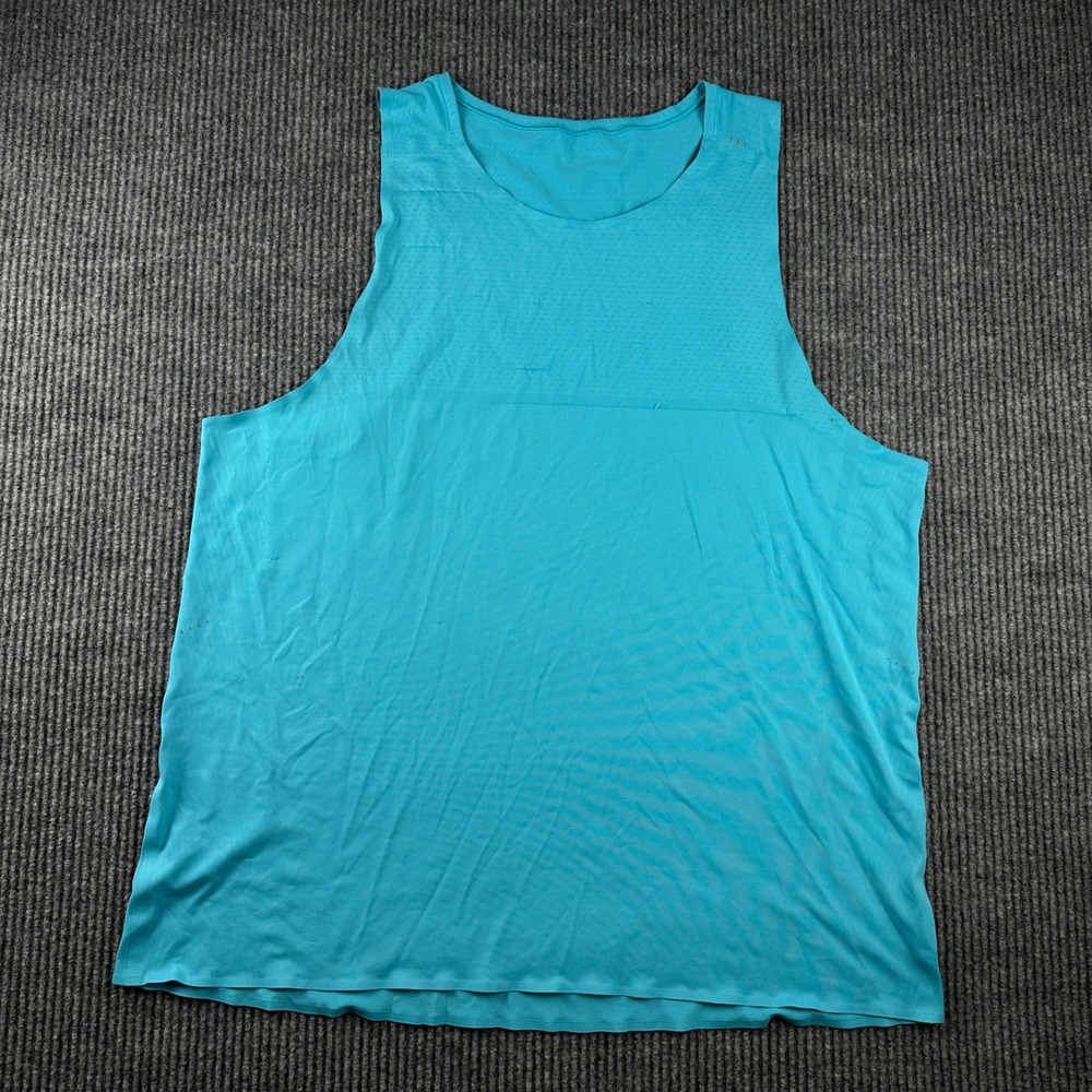 Lululemon Mens XL Blue Metal Vent Tech Sleeveless Tank Top Running Gym Shirt